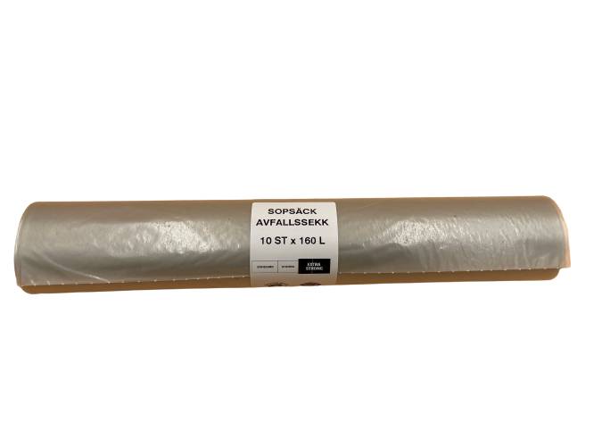 Rubbish sack plastic 100/125/160/240 litres transparent