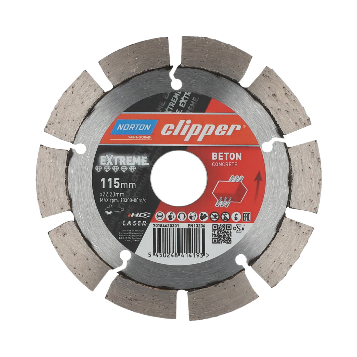 Diamond cut-off blade Norton Clipper Extreme Beton