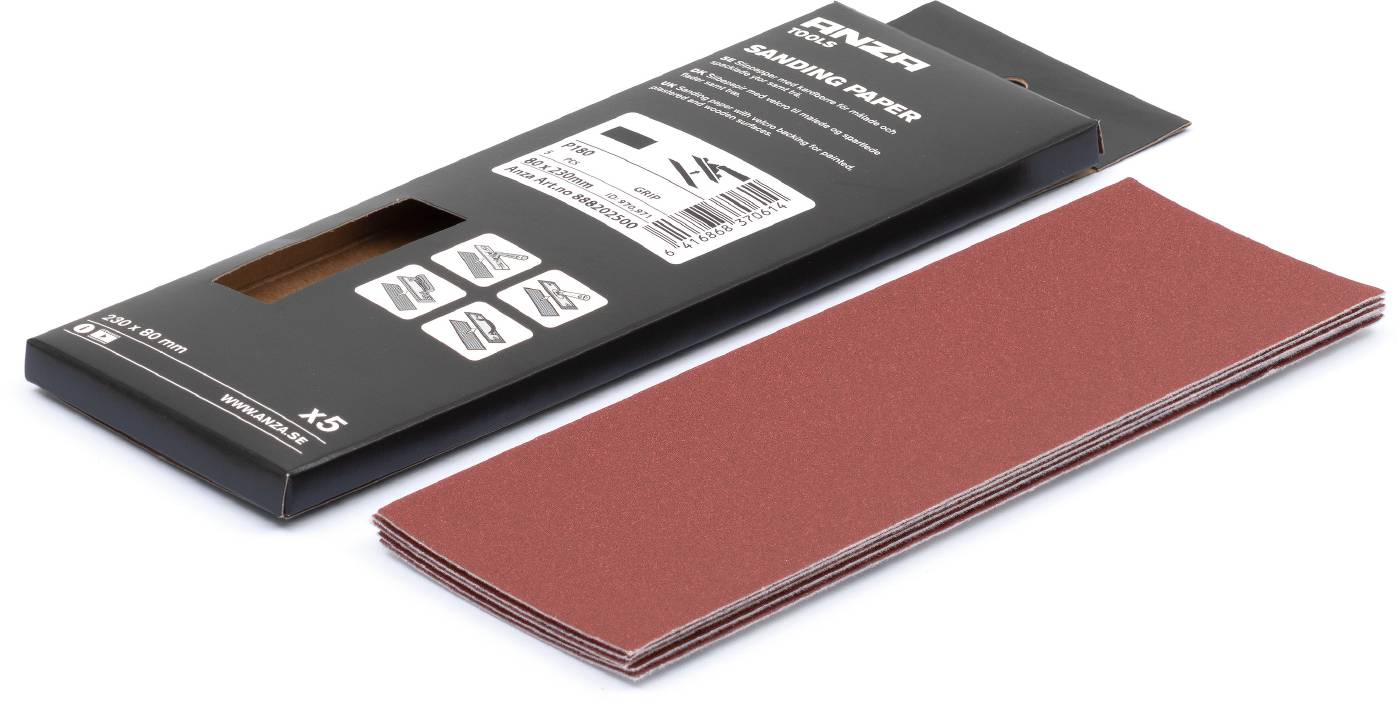 Abrasive paper with Velcro 5-pack ANZA