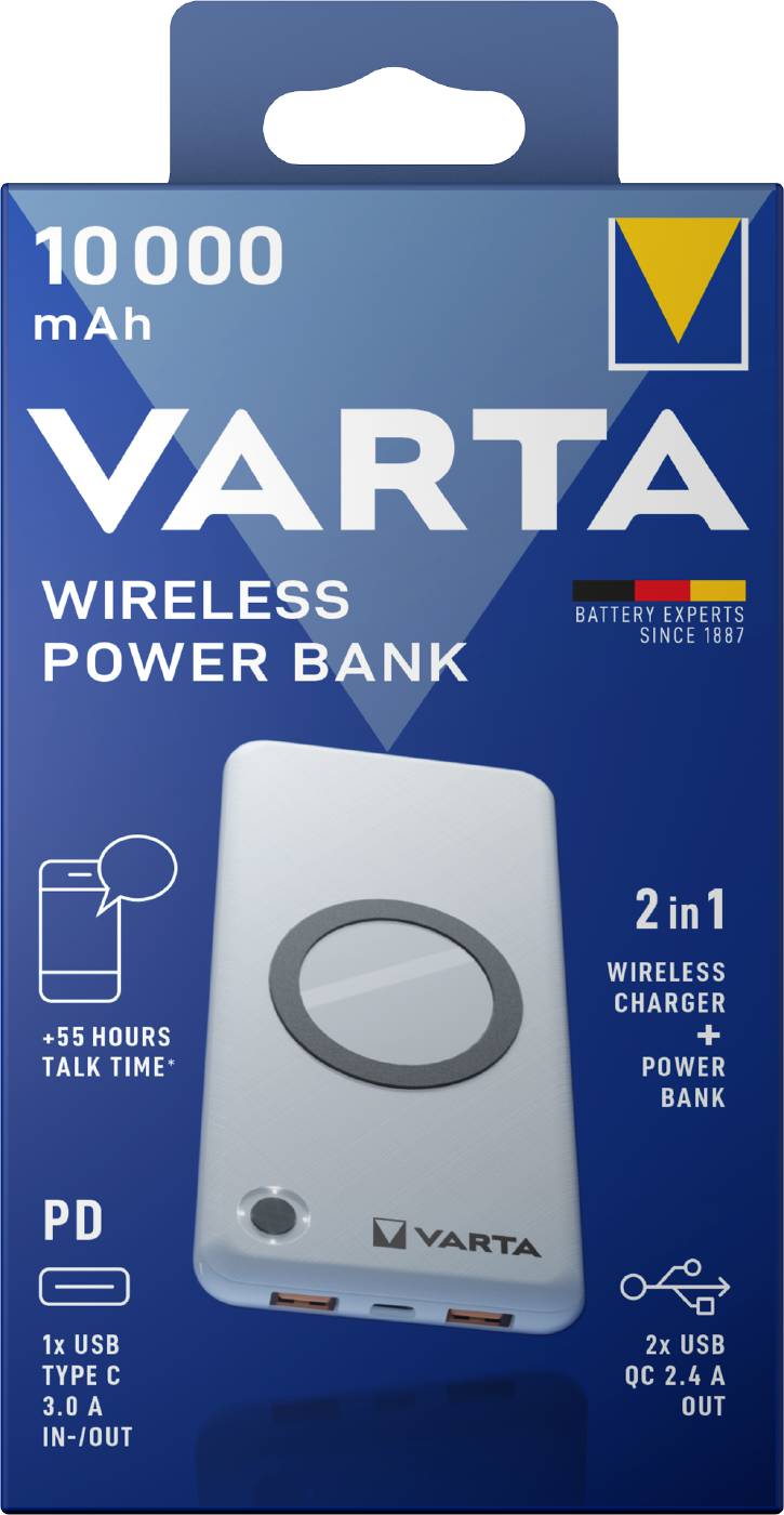 Powerbank Trådlös Varta