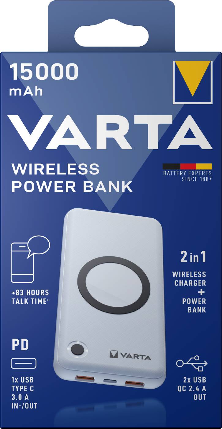 Powerbank Trådlös Varta