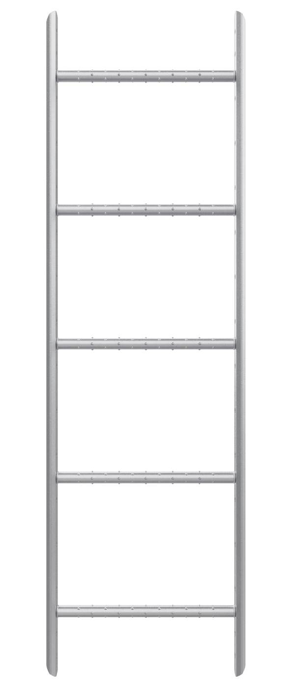 Wall and roof ladder steel W.steps Ladders