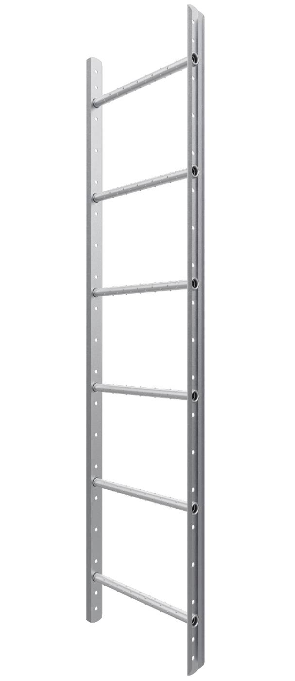 Wall and roof ladder steel W.steps Ladders