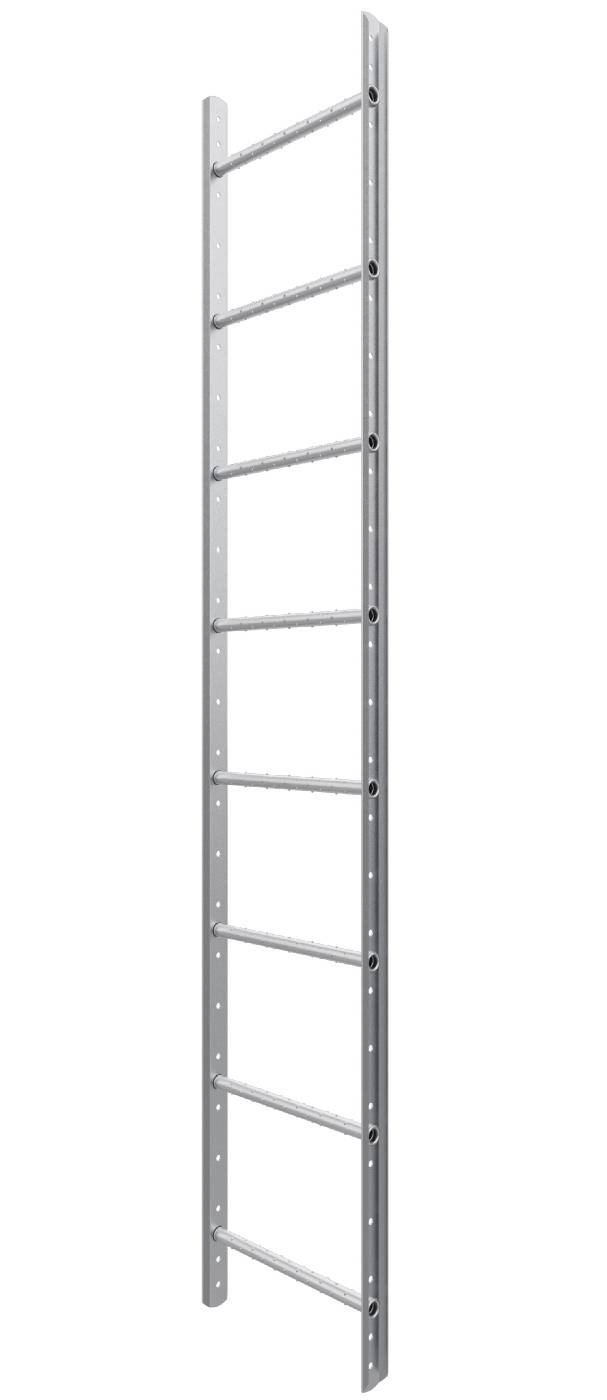 Wall and roof ladder steel W.steps Ladders