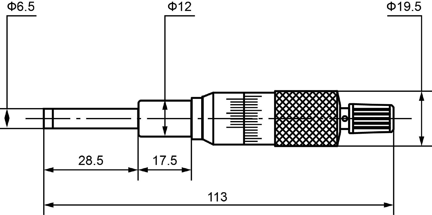 Inbyggnadsmikrometer MHA 25