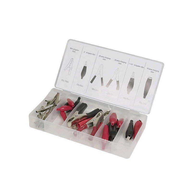 Assortment box of crocodile clips and charging clips GERM