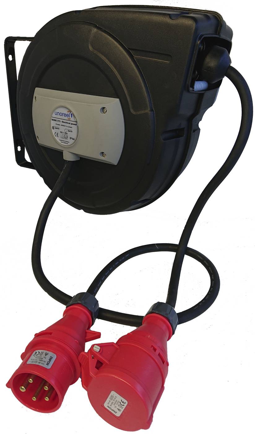 Cable reel for wall mounting 3-phase CEE UNOFLOW
