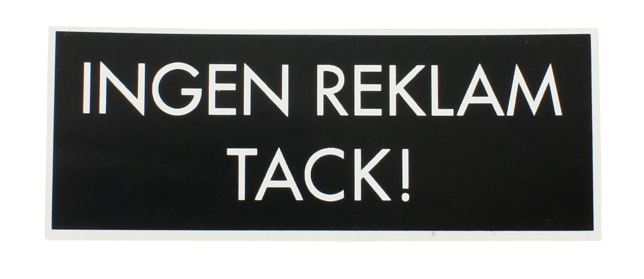 Decal No advertising MILLERS