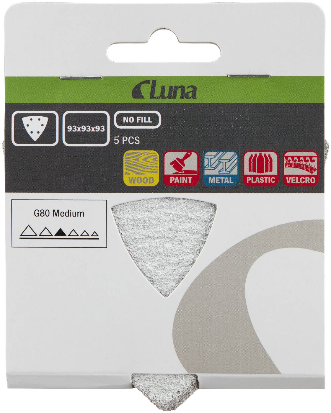 Abrasive sheet 93×93×93 Luna