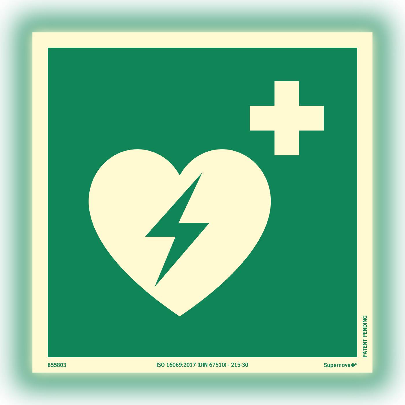 Nödskylt Defibrilator Supernova plus