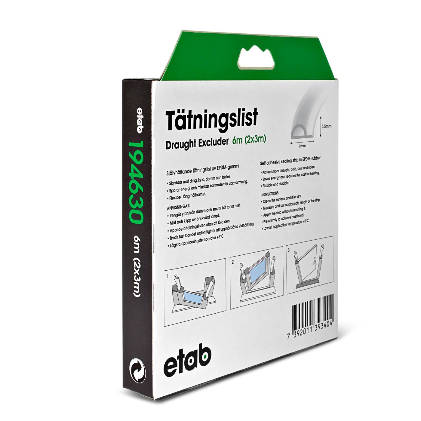 Sealing strip P-profile ETAB 194630