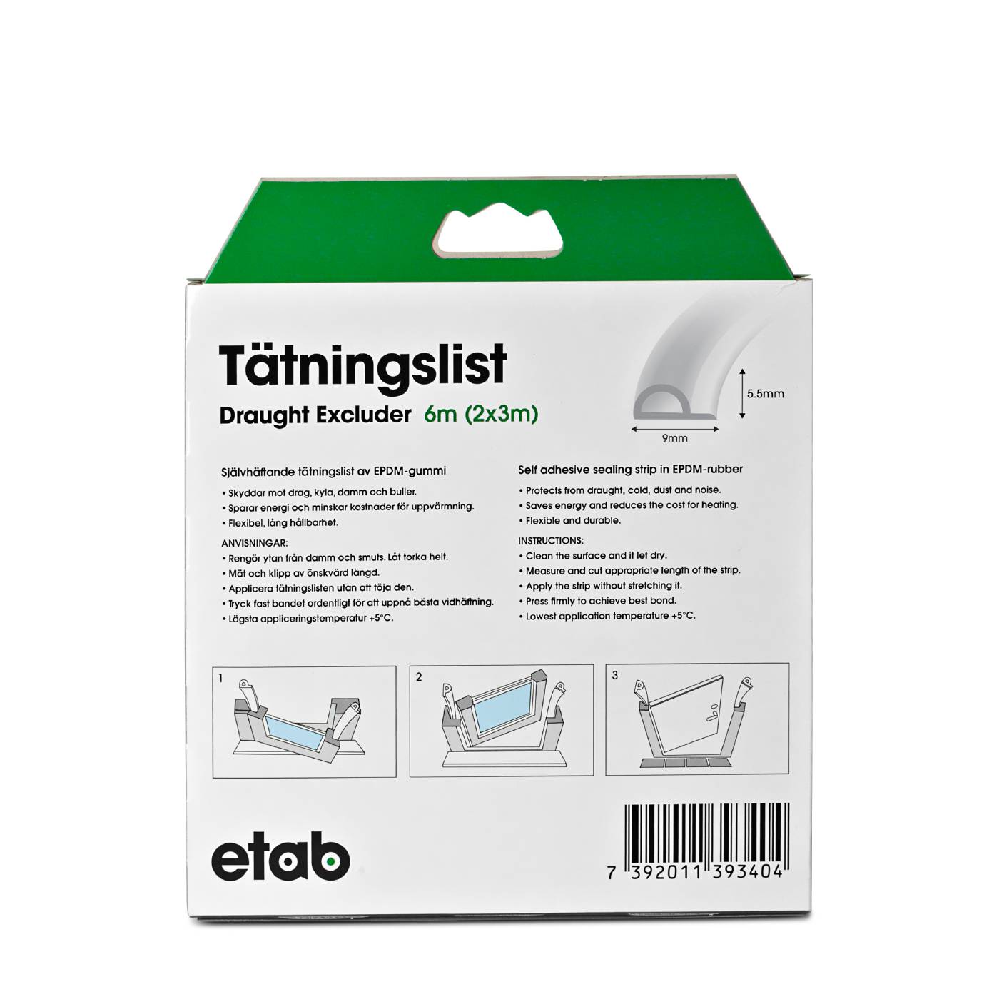 Sealing strip P-profile ETAB 194630