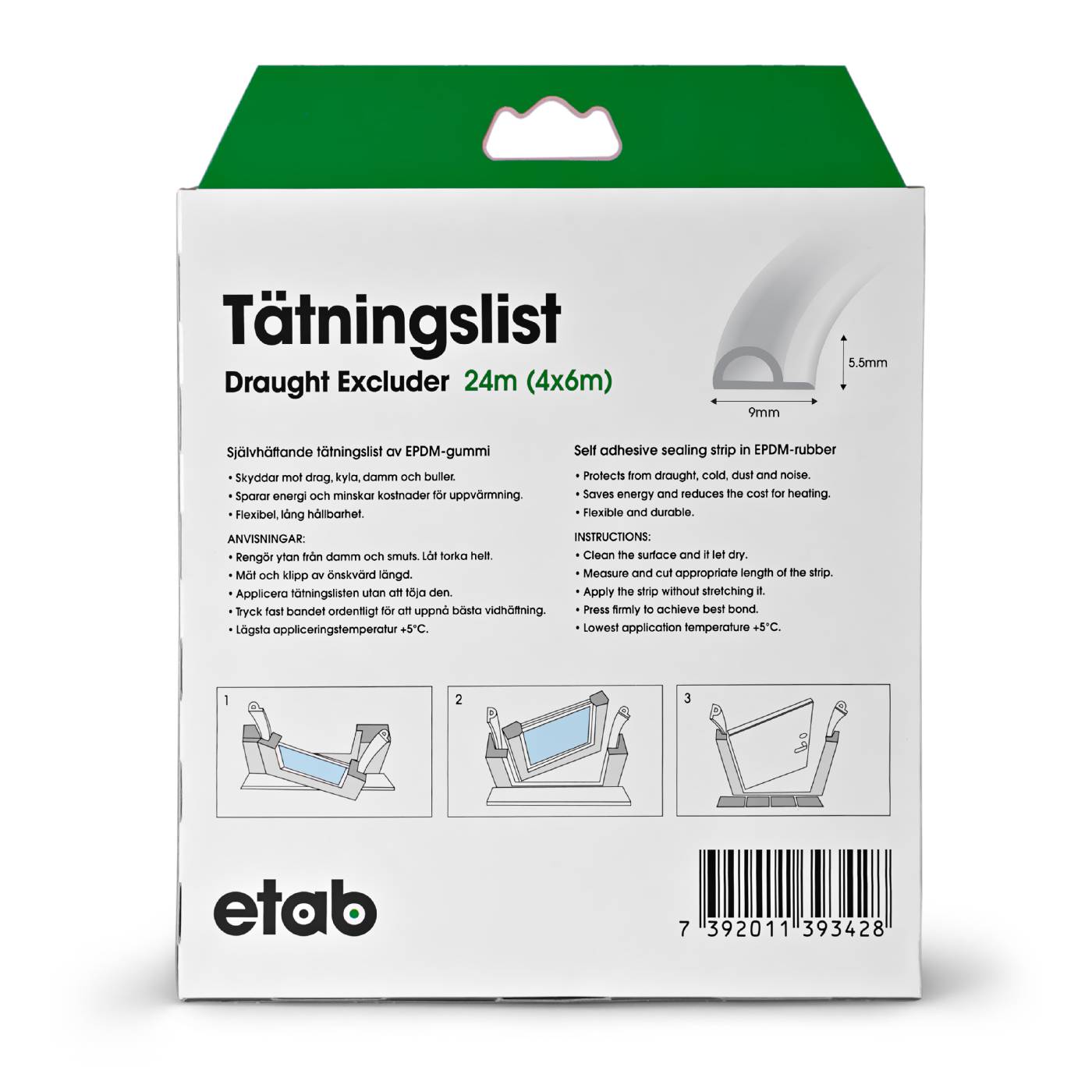 Sealing strip P-profile ETAB 194230