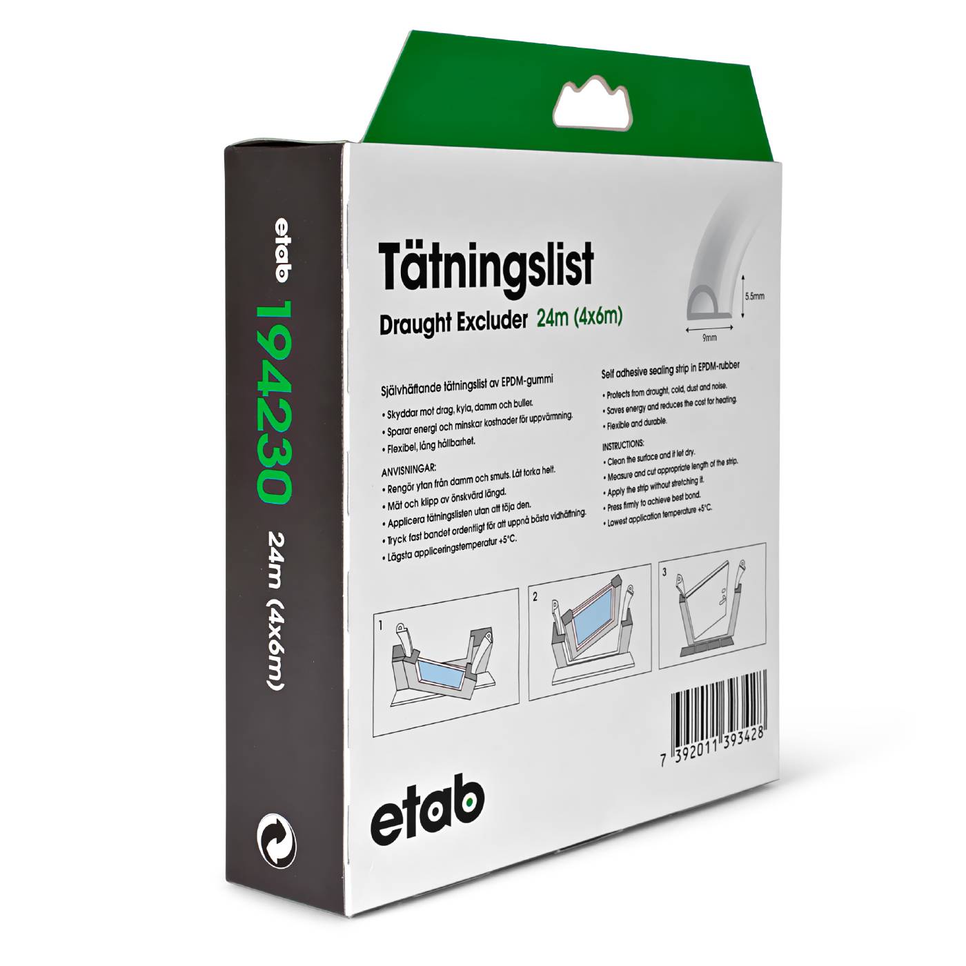 Sealing strip P-profile ETAB 194230