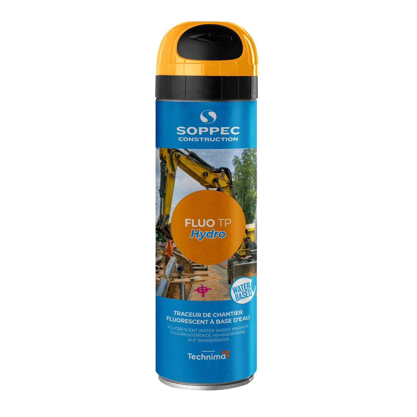 Merkintämaali Soppec Fluo TP hydro 500 ml, fluoresoiva