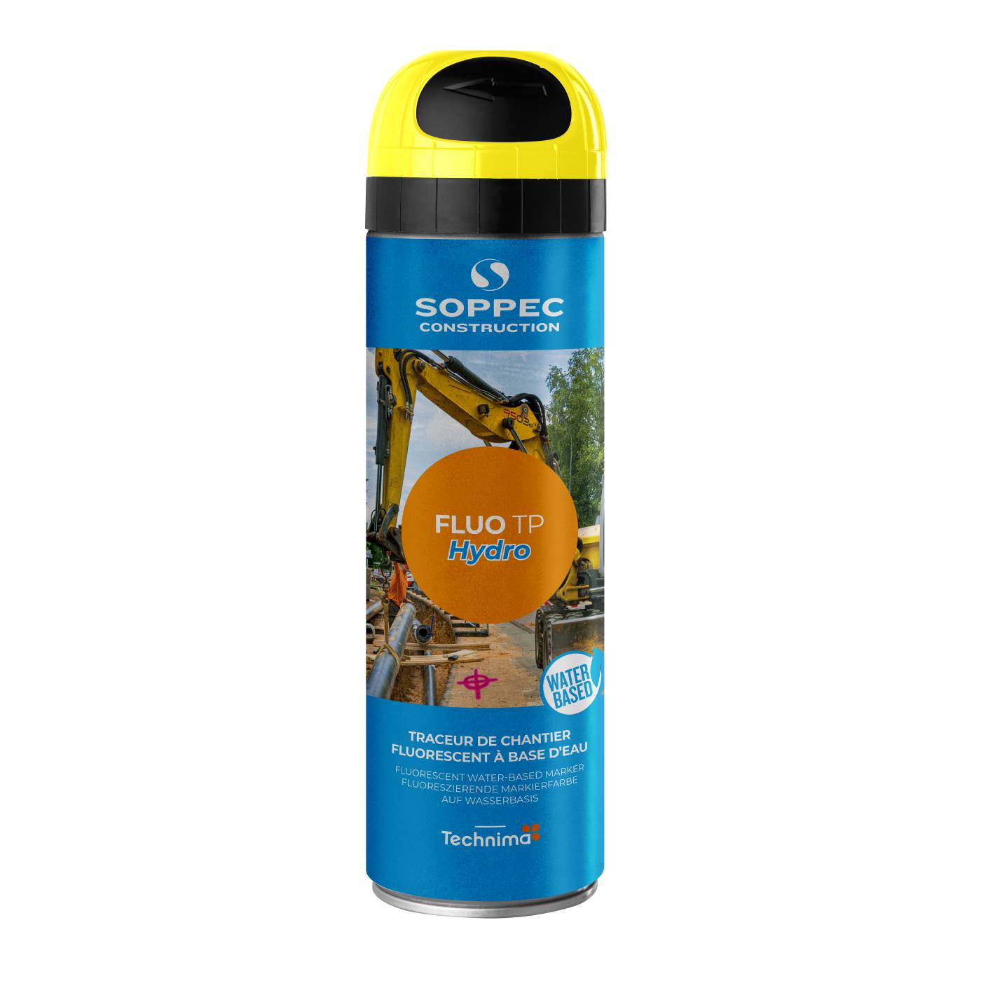 Merkintämaali Soppec Fluo TP hydro 500 ml, fluoresoiva