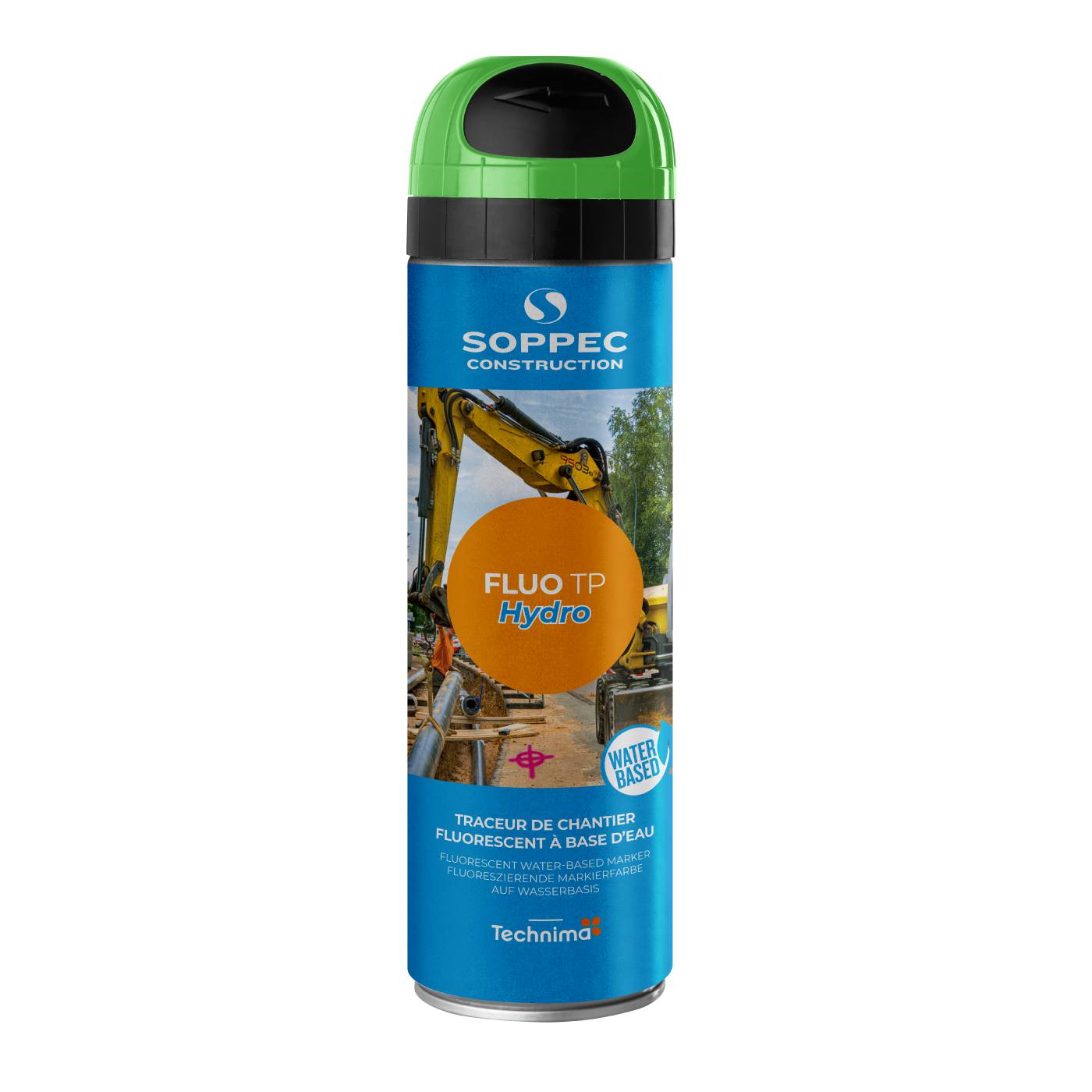 Merkintämaali Soppec Fluo TP hydro 500 ml, fluoresoiva