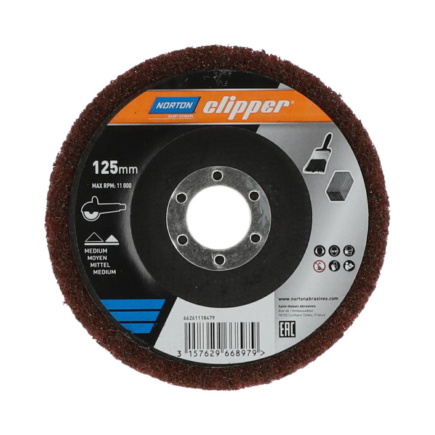Abrasive nylon disc for wood Norton