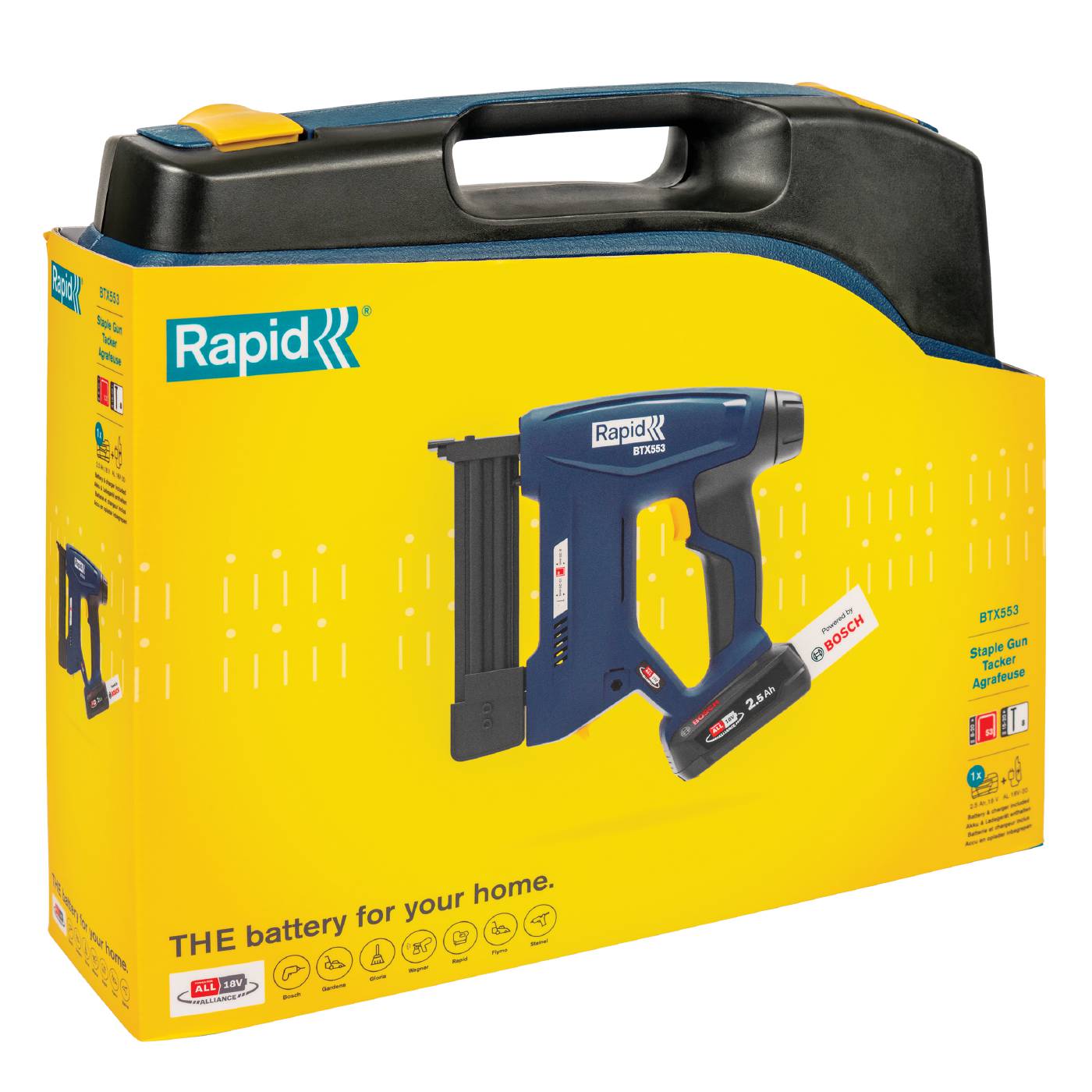 Staple gun 18V Rapid BT553 in case