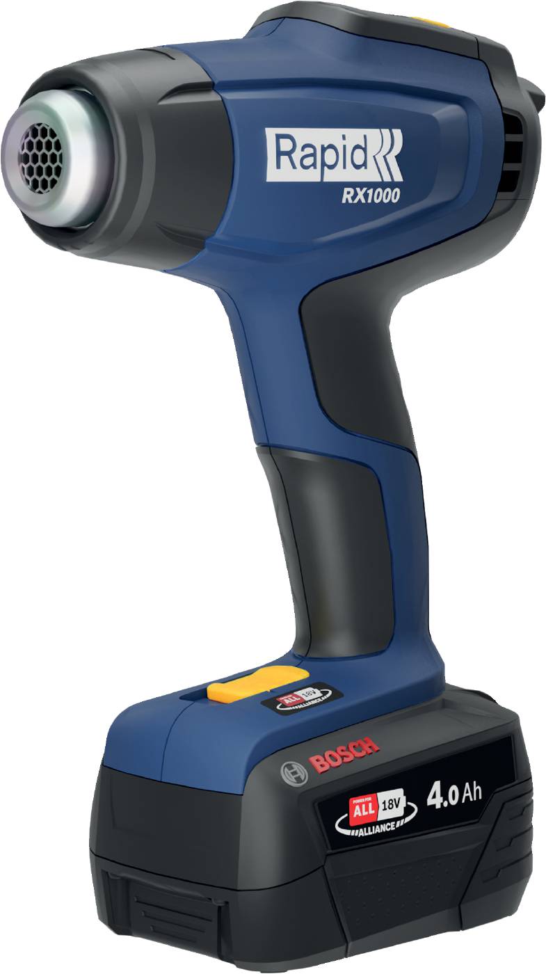 Hot air gun 18V Rapid RX1000 in case