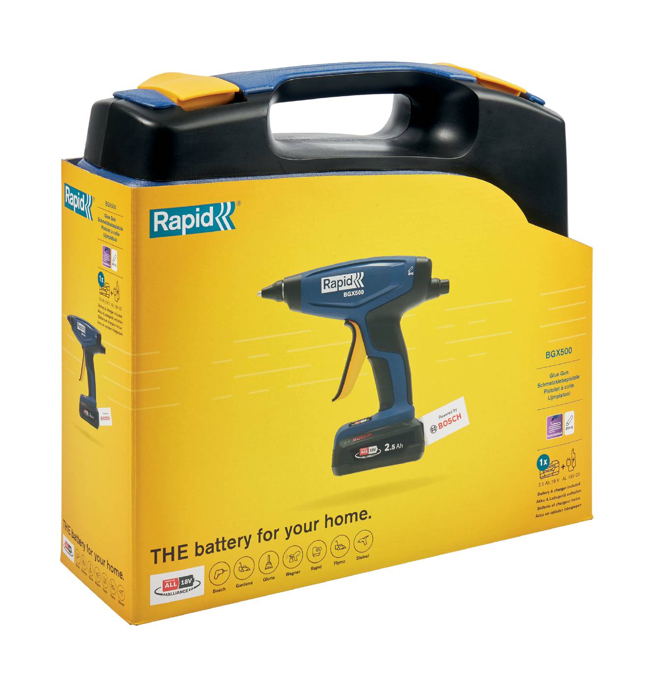 Glue gun 18V Rapid BGX500 in case