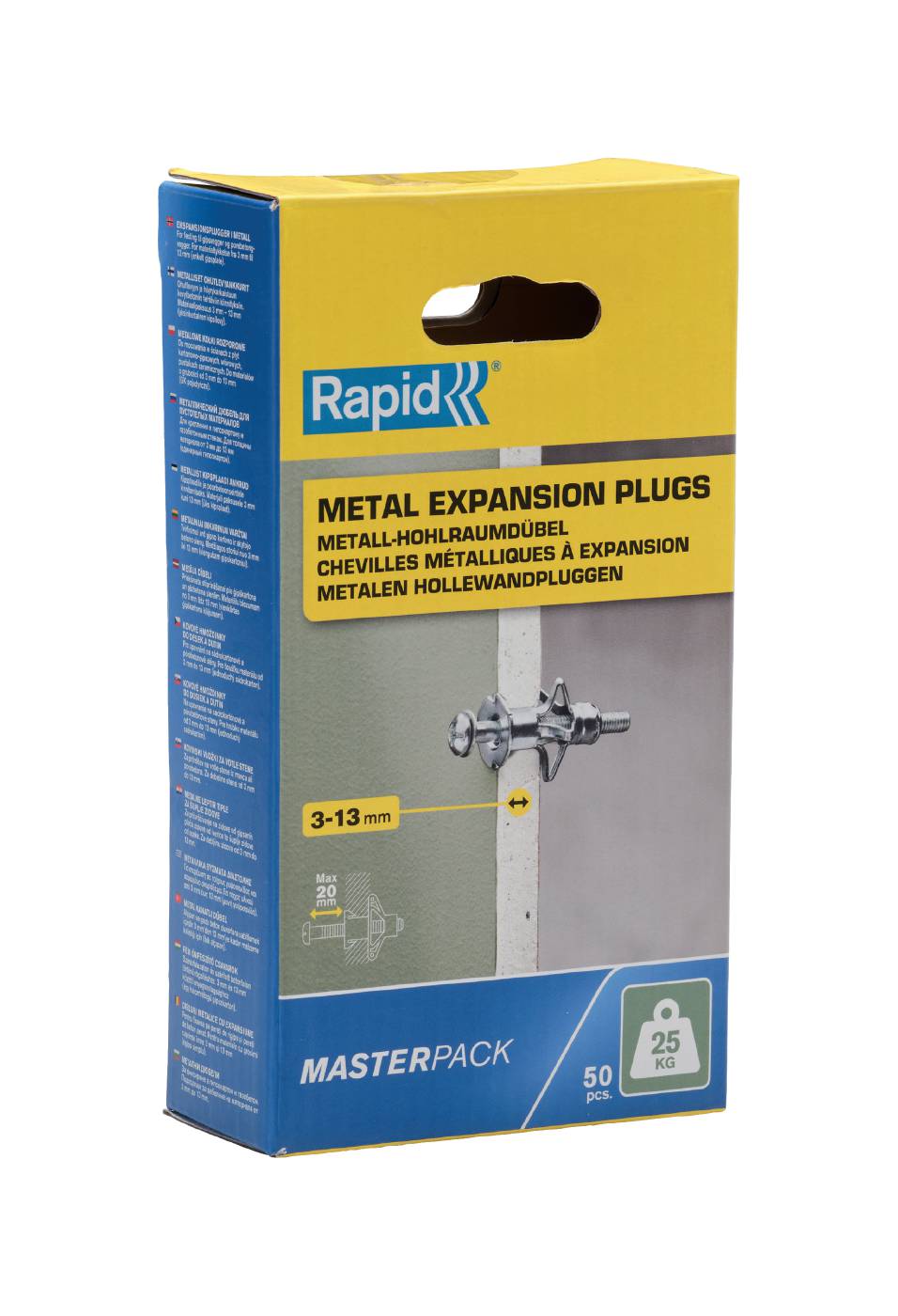 Metal expander for drywall mounting M4 25KG Rapid