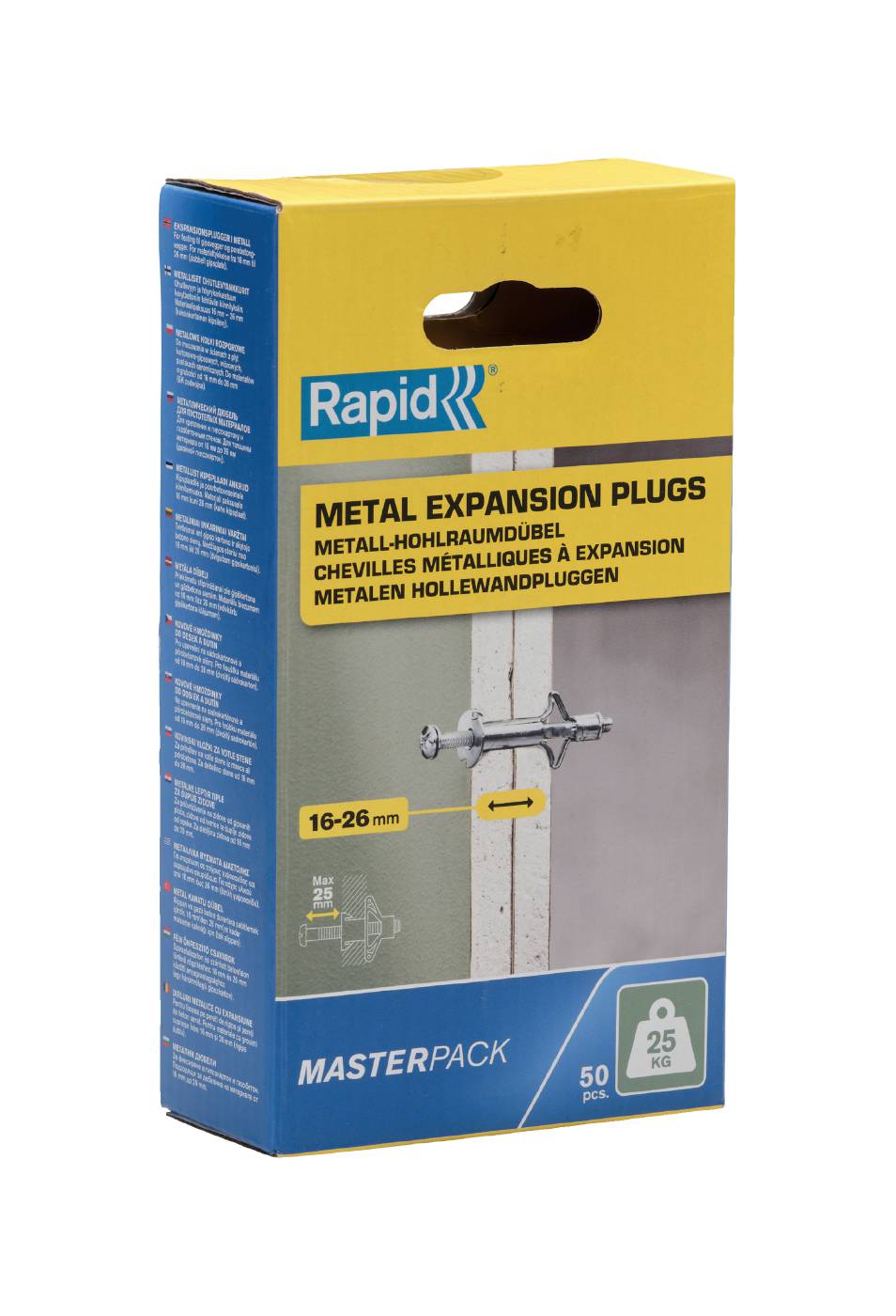 Metal expander for drywall mounting M4 25KG Rapid