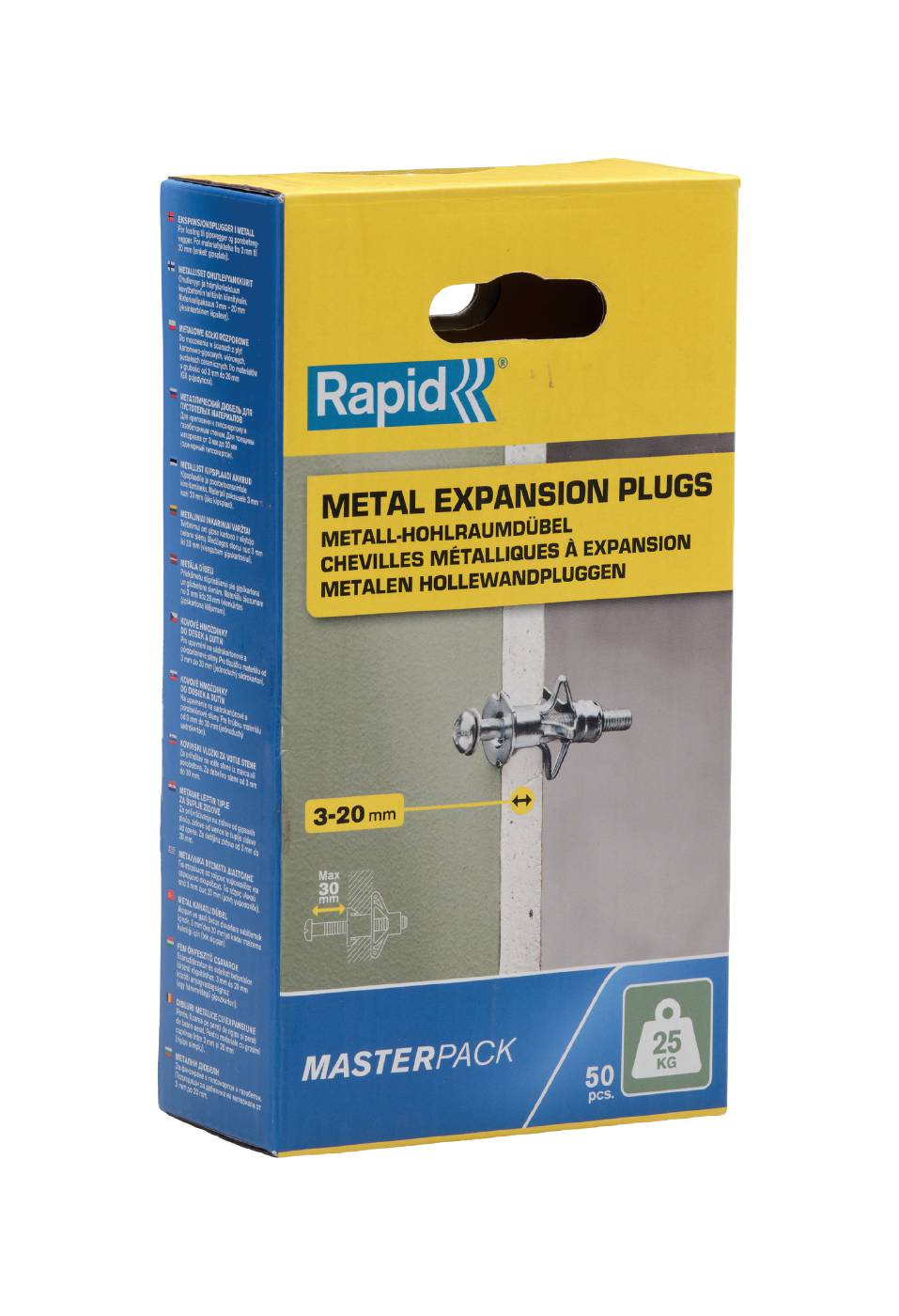 Metal expander for drywall mounting M4 25KG Rapid