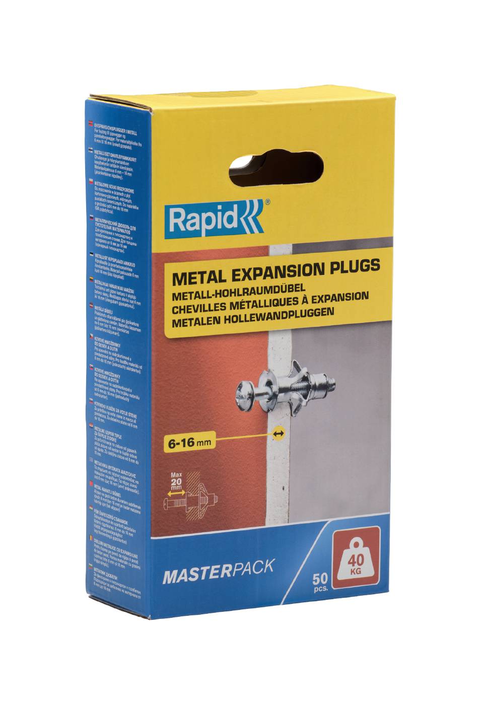 Metal expander for drywall mounting M5 40KG Rapid