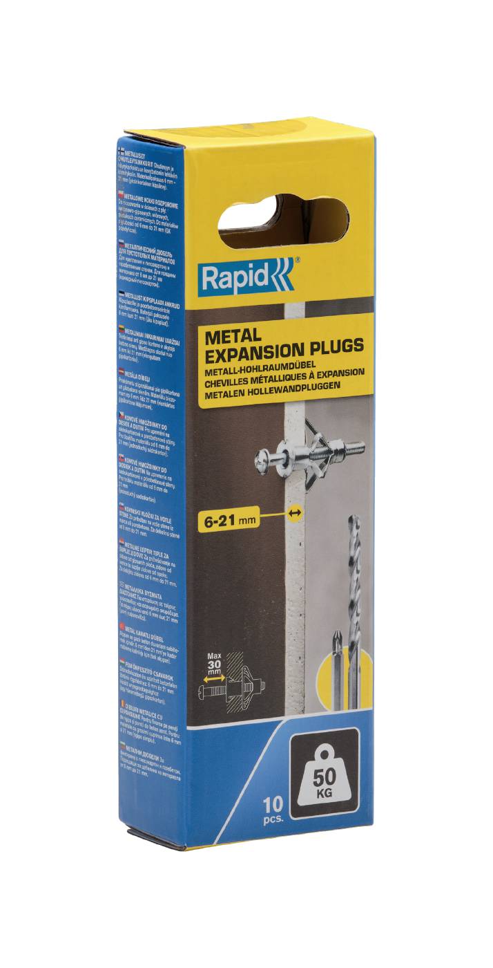Metal expander for drywall mounting M6 50KG Rapid