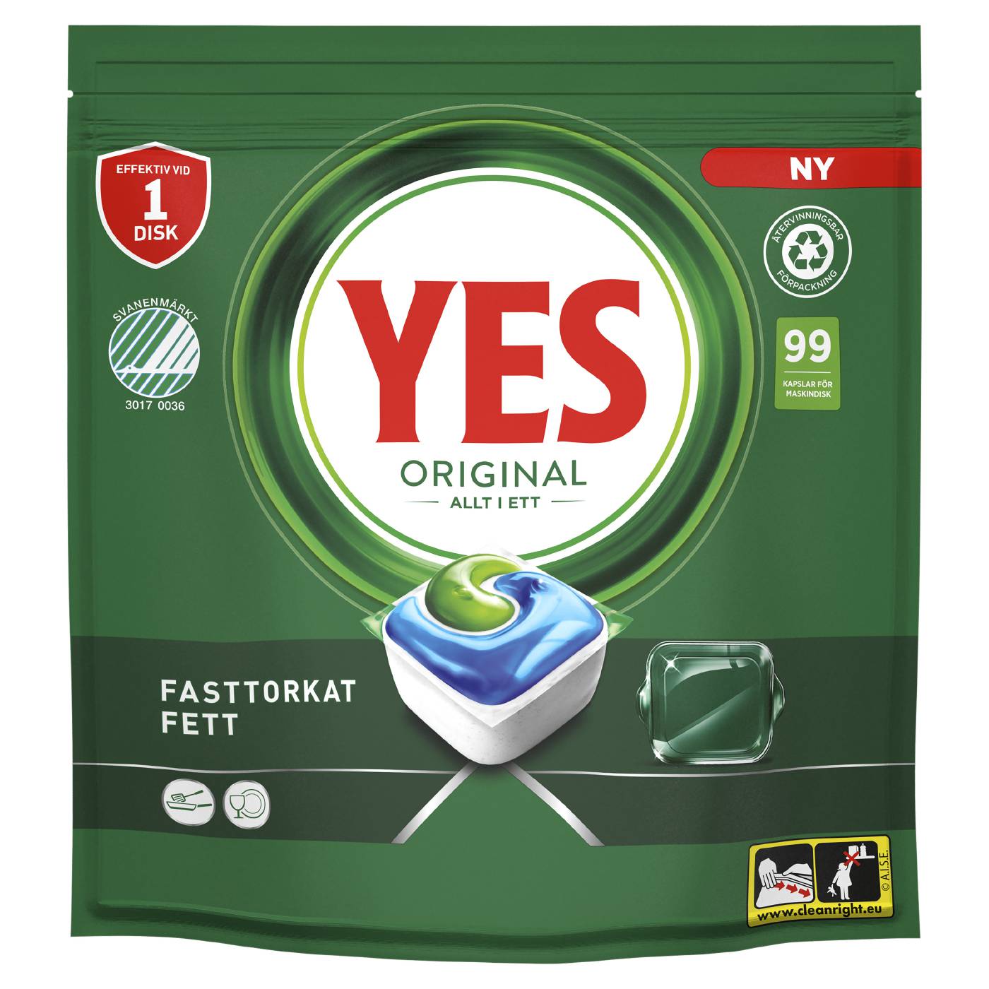 Diskmaskinstabletter Powerdrops Original Yes