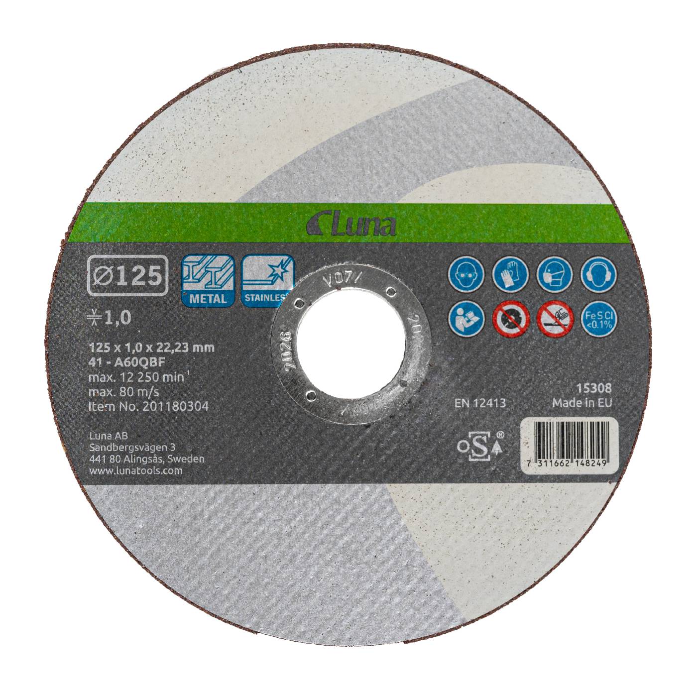 Cut-off wheel Luna for iron and steel