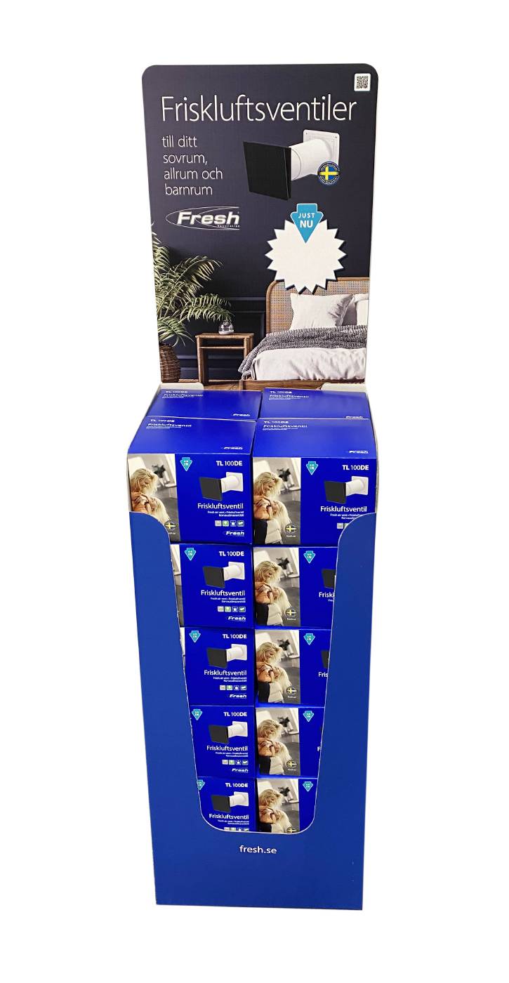 Kampanjateline seinäventtiili TL100DE 24 kpl Fresh