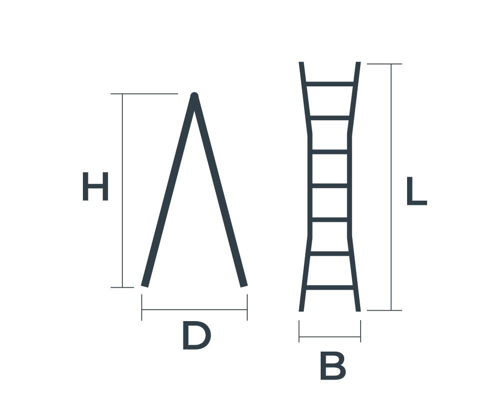 Combi ladder - Telescopic C1 W.steps