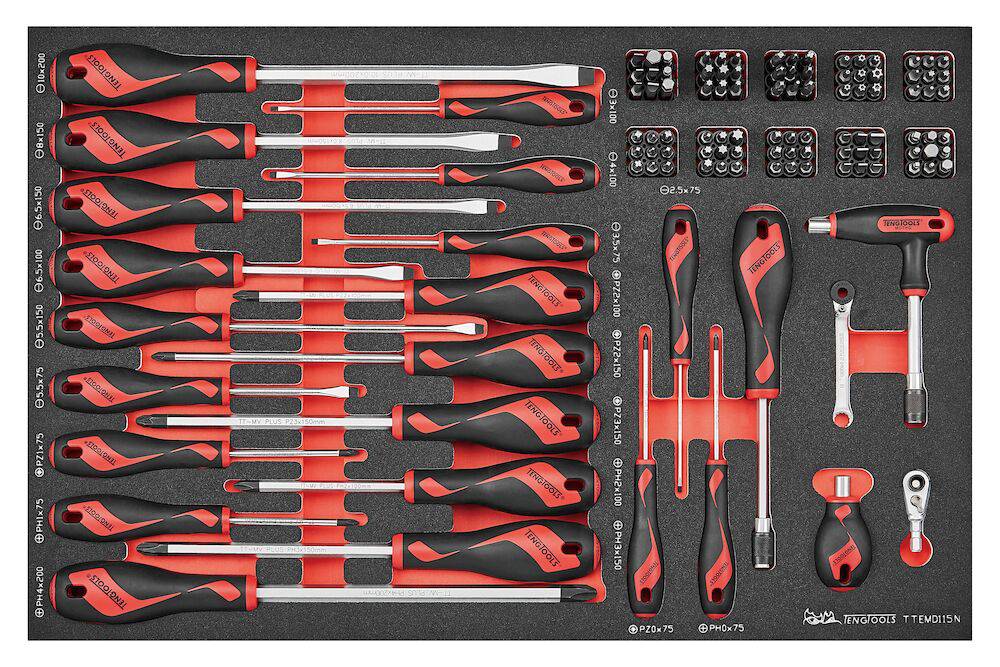 115 pieces Screwdriver set Teng Tools TTEMD115N