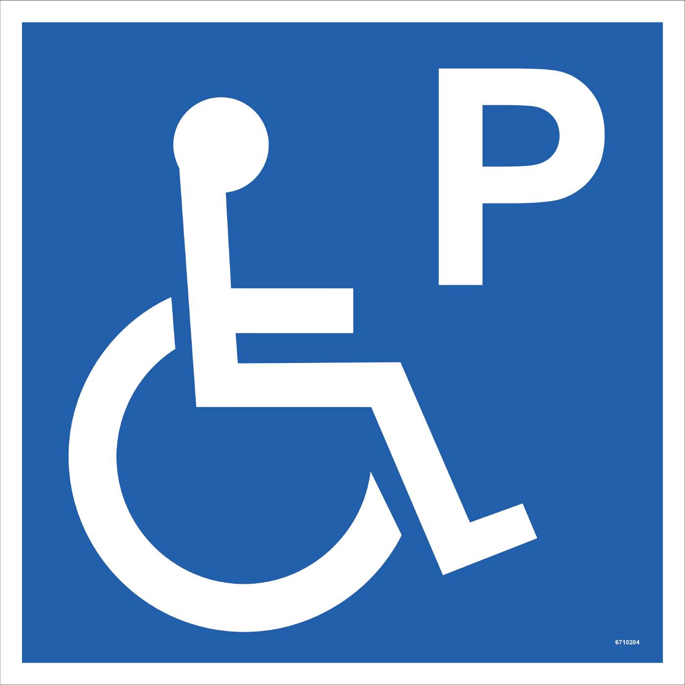 Pysäköintikilpi Unigraphics Liikkumisesteisen pysäköintipaikka