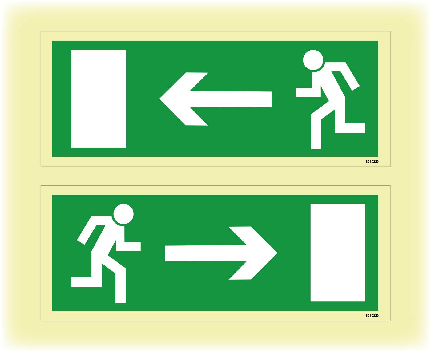 Flugtvejsskilt Unigraphics Flugtvej til højre/venstre loftsskilt