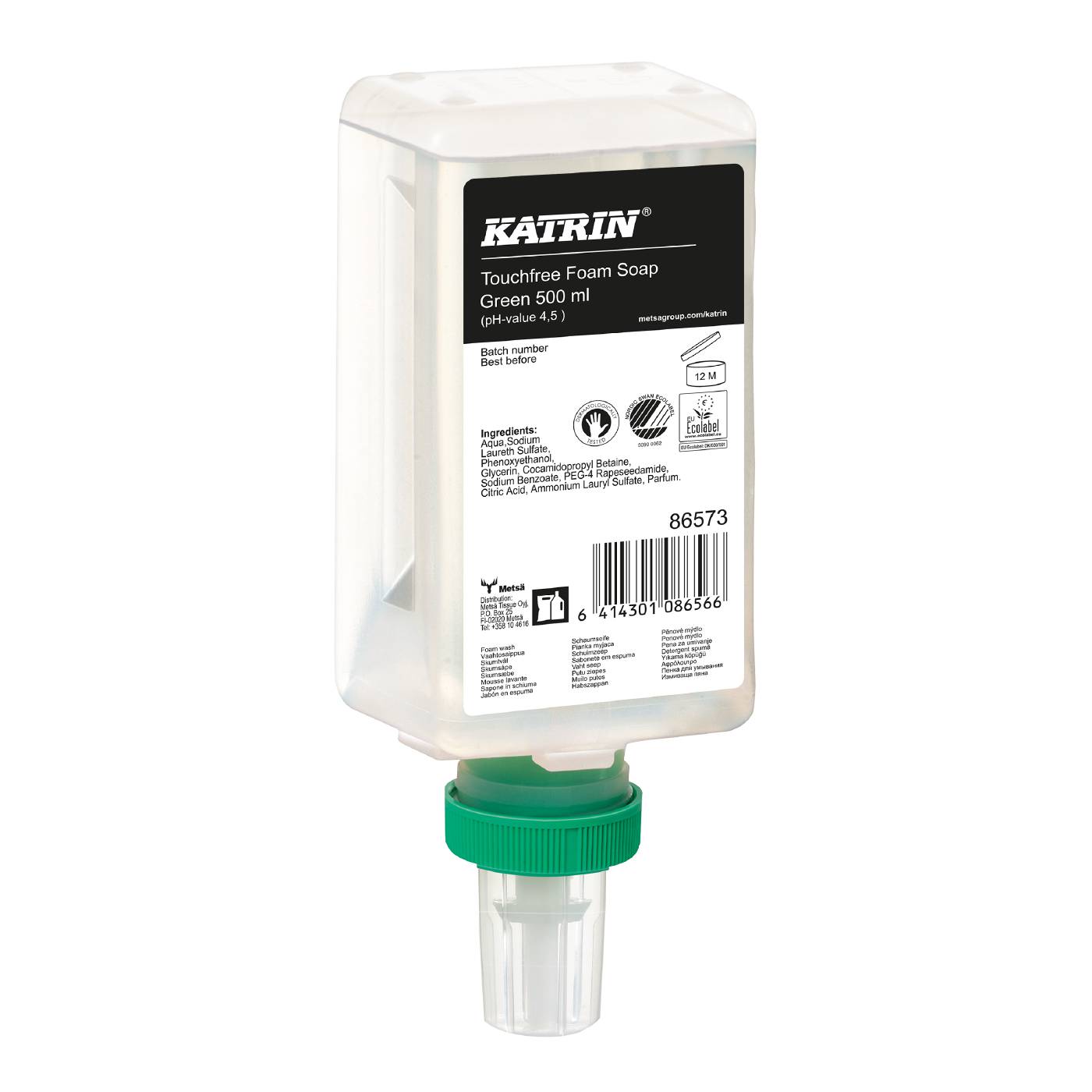 Foam Soap Katrin Green Touchfree for soap dispenser 500 ML