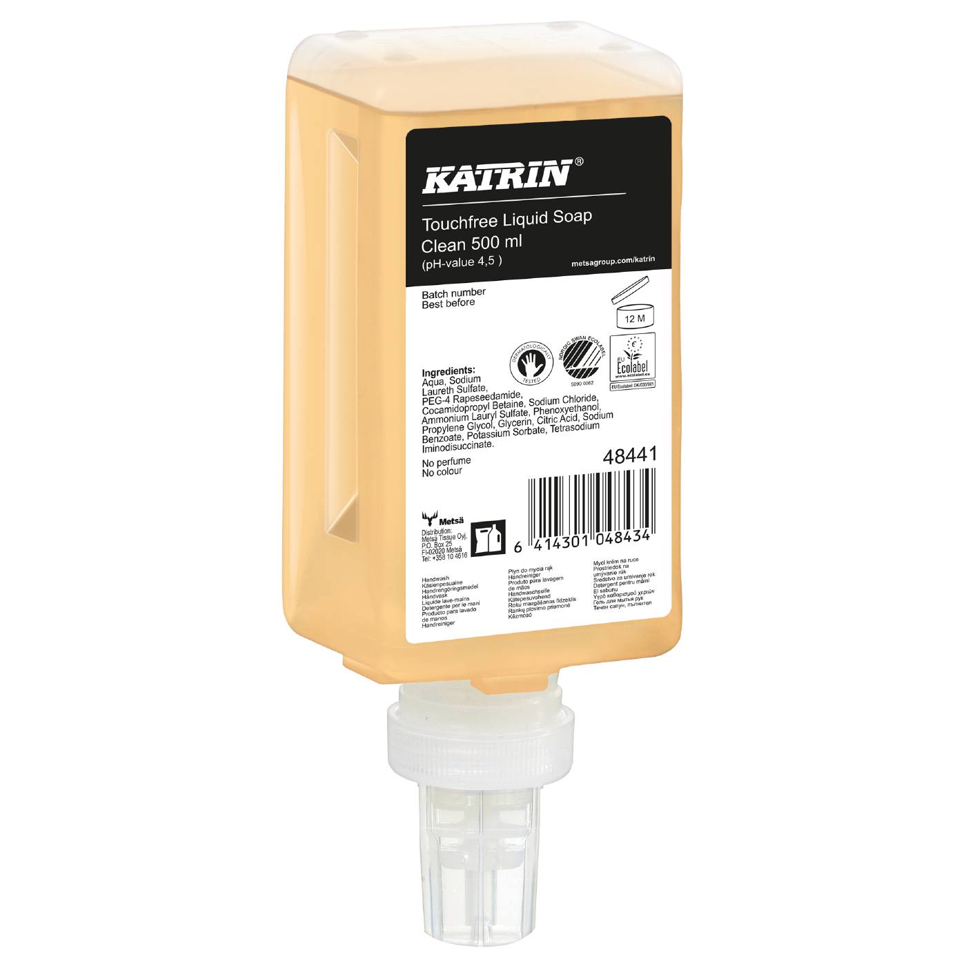 Hand Soap Katrin Clean Touchfree for soap dispenser 500 ML