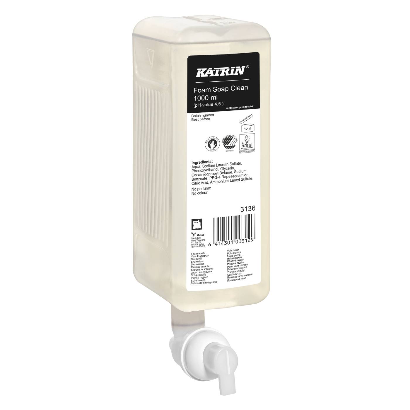 Foam Soap Katrin Pure Neutral for soap dispenser 1000 ML