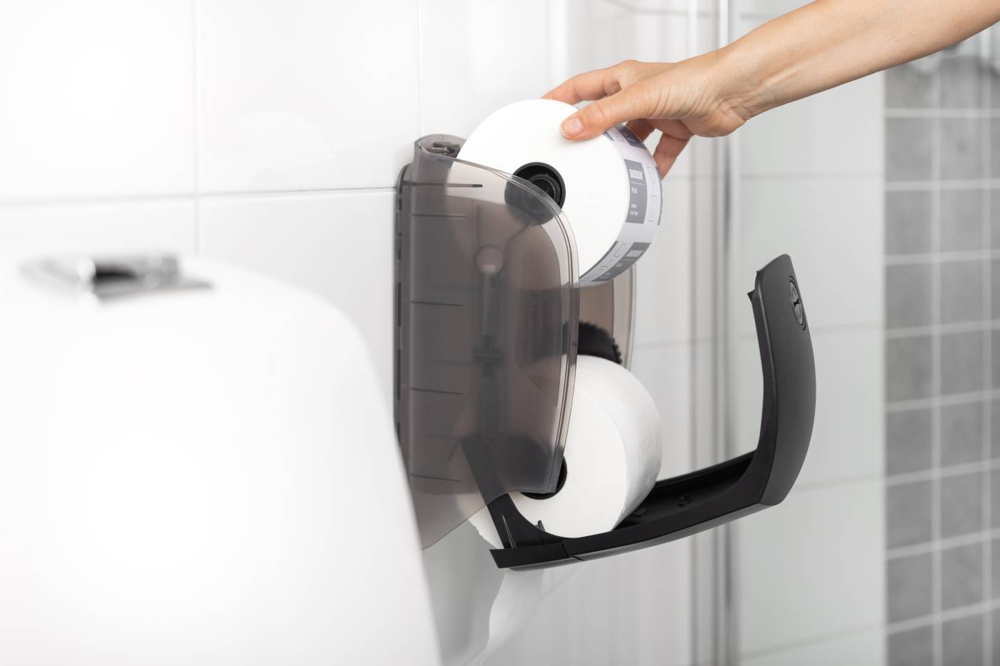 Dispenser Toilet Paper Katrin Black Plastic