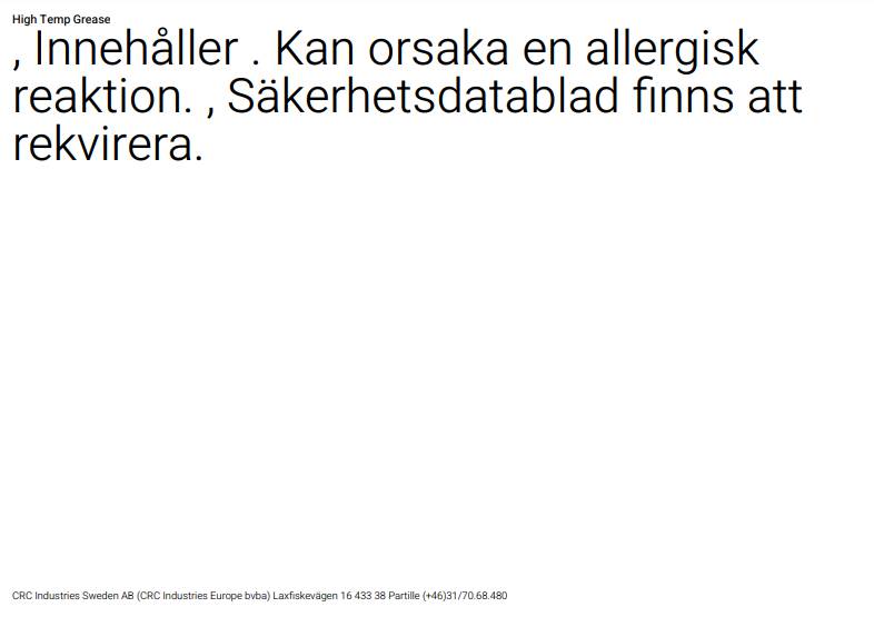 Högtemperaturfett CRC HiTemp