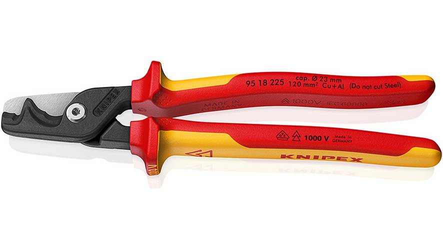 Cable shears with step cut 9511, 9512, 9518 Knipex