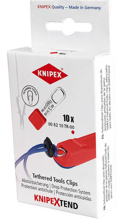 Tethered tool -työkalun varmistusklipsi 00 62 10 TR Knipex