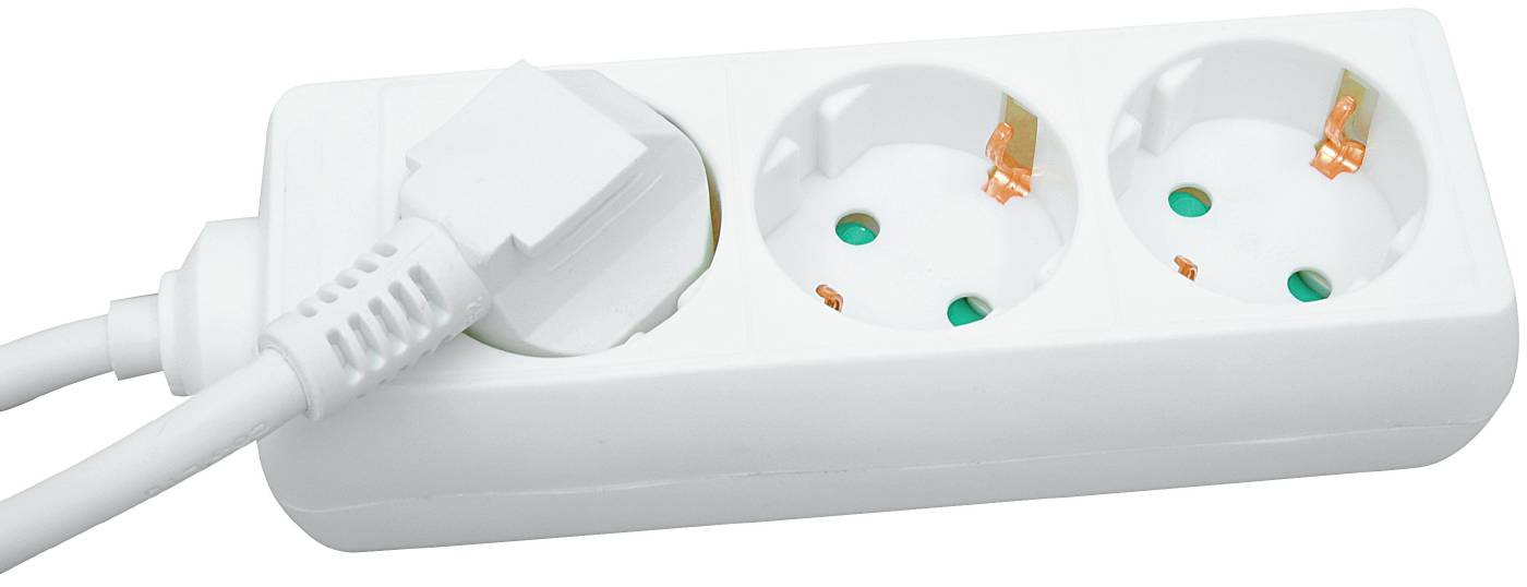 3-way power strip with earth Malmbergs