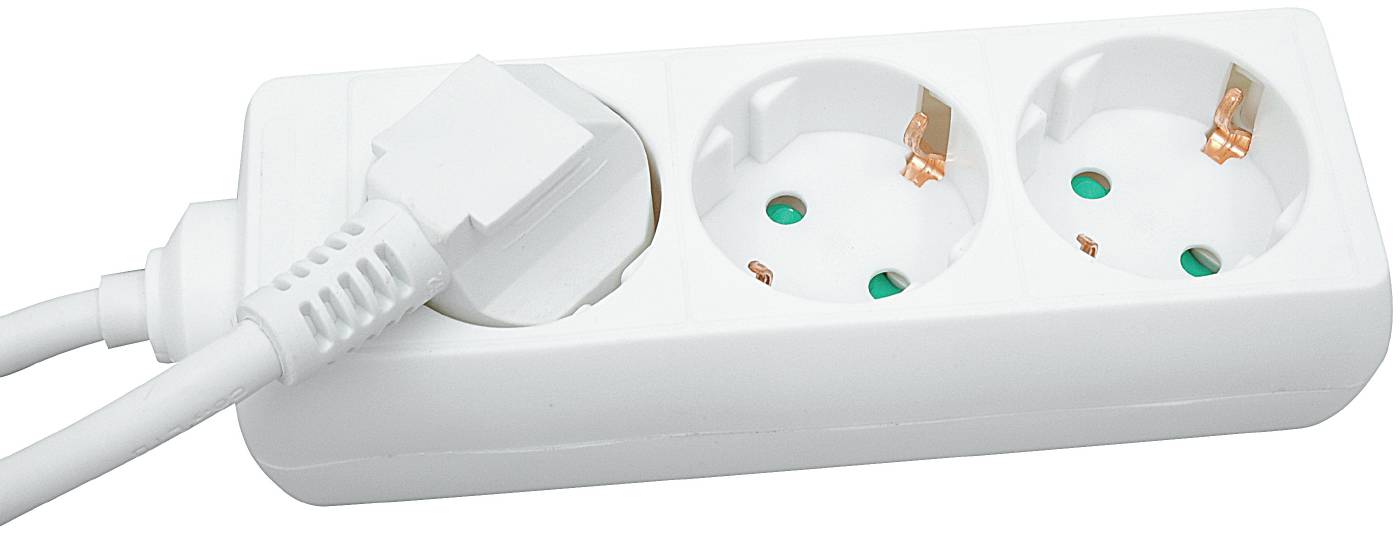 3-way power strip with earth Malmbergs