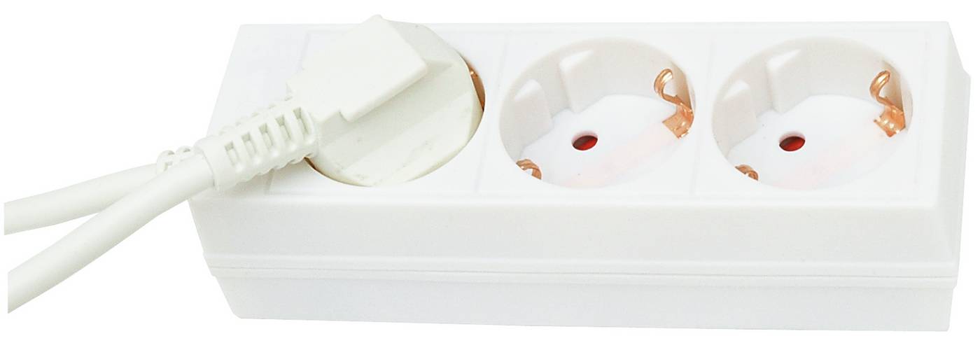3-way power strip with earth tamper-proof Malmbergs