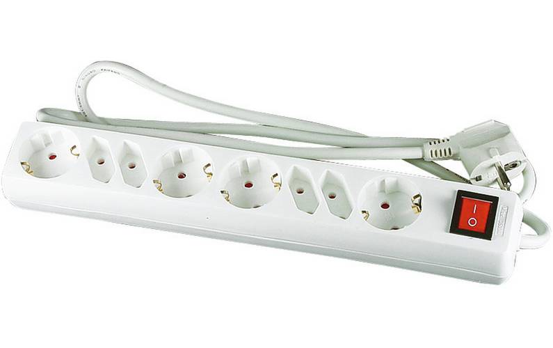 8-way power strip with earth Malmbergs