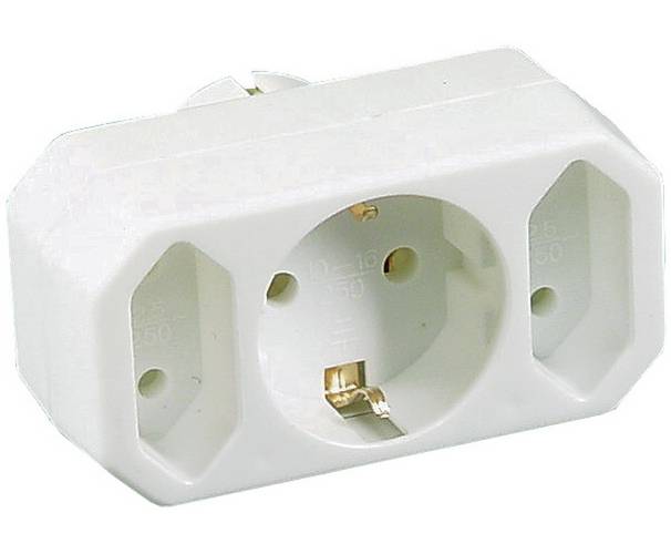 3-way multi-socket adapter Combi Malmbergs