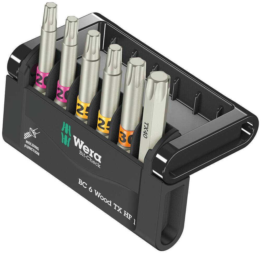Bit-sæt Bit-Check 6 Wera Wood TX HF 1